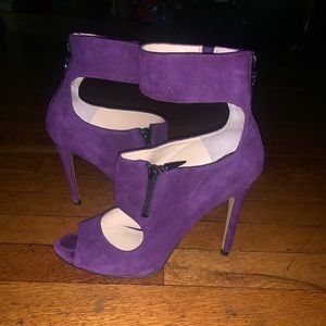 Purple heeled sandals